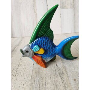 Enrique alvarez tonala Mexico fish tropical folk art porcelain underwater tropic